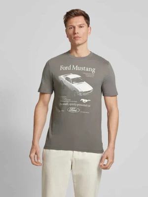 T-shirt o kroju regular fit z czystej bawełny z nadrukiem Ford® s.Oliver RED LABEL