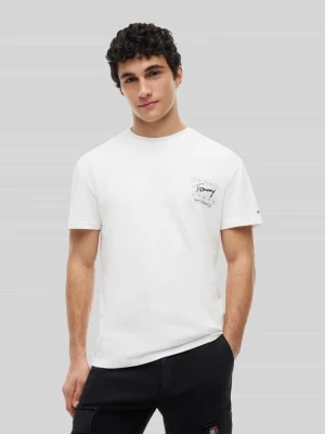 t-shirt o kroju regular fit z czystej bawełny z nadrukiem na tyle Tommy Jeans