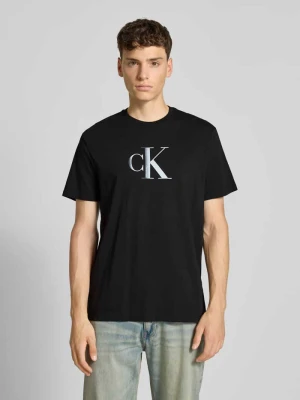 T-shirt o kroju regular fit z czystej bawełny z nadrukiem z logo Calvin Klein Jeans