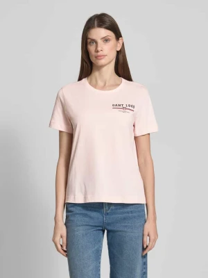 T-shirt o kroju regular fit z czystej bawełny z nadrukiem z logo Gant