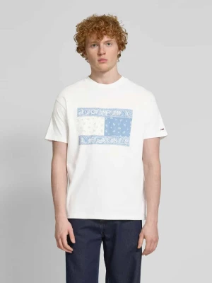 Zdjęcie produktu T-shirt o kroju regular fit z czystej bawełny z nadrukiem z logo Tommy Jeans