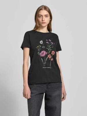 T-shirt o kroju regular fit z czystej bawełny z nadrukiem z motywem model ‘LUCY LIFE’ Only