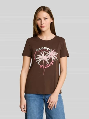 t-shirt o kroju regular fit z czystej bawełny z nadrukiem z motywem Tom Tailor Denim