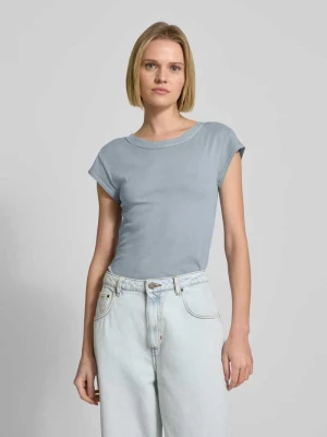 T-shirt o kroju regular fit z czystej bawełny z prążkowanym, okrągłym dekoltem Marc O'Polo