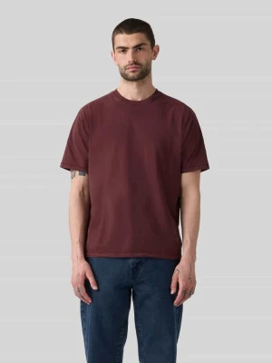T-shirt o kroju regular fit z czystej bawełny z wyhaftowanym logo Levi's Bordowy