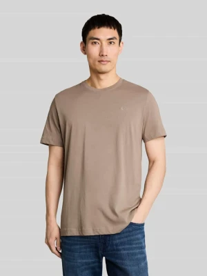 T-shirt o kroju regular fit z czystej bawełny z wyhaftowanym logo Tom Tailor