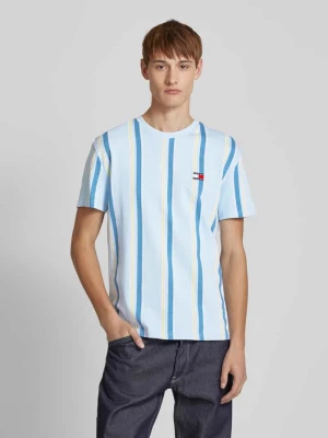 Zdjęcie produktu T-shirt o kroju regular fit z czystej bawełny z wyhaftowanym logo Tommy Jeans