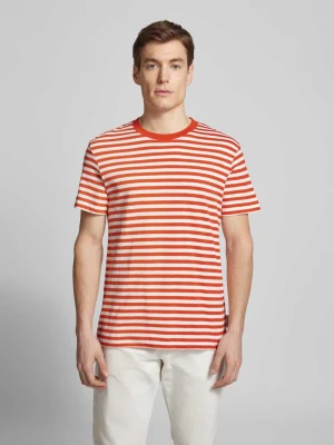 T-shirt o kroju regular fit z czystej bawełny ze wzorem w paski Marc O'Polo
