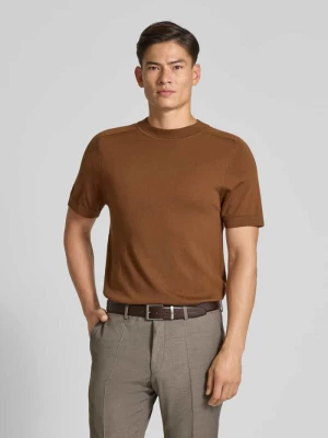 T-shirt o kroju regular fit z czystej wełny Selected Homme