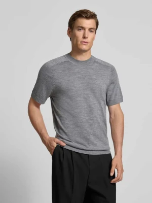 T-shirt o kroju regular fit z czystej wełny Selected Homme