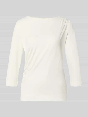 t-shirt o kroju regular fit z dekoltem w łódkę s.Oliver Biały