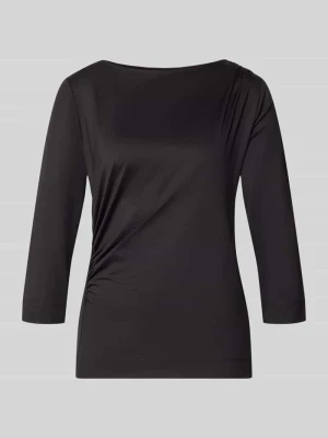 t-shirt o kroju regular fit z dekoltem w łódkę s.Oliver Czarny