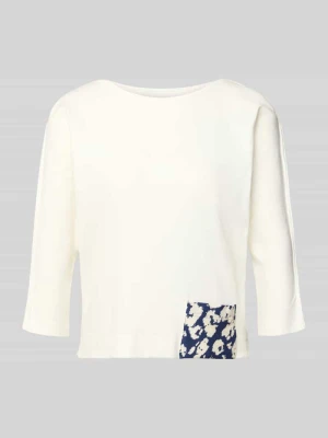 T-shirt o kroju regular fit z detalem z logo Marc Cain