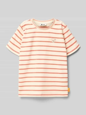 T-shirt o kroju regular fit z detalem z logo Steiff