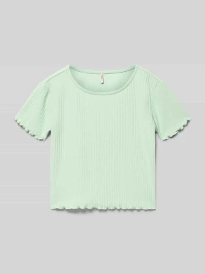 t-shirt o kroju regular fit z dodatkiem wiskozy model 'KONELLA' Only