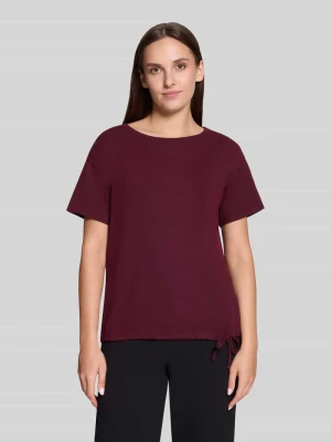 t-shirt o kroju regular fit z dodatkiem wiskozy model 'NOS JULI' Betty Barclay Bordowy