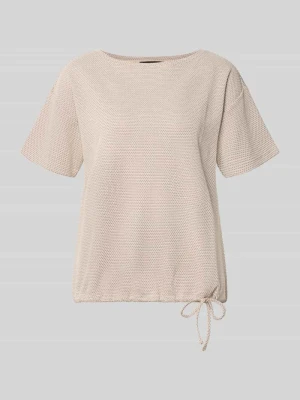 t-shirt o kroju regular fit z dodatkiem wiskozy model 'NOS JULI' Betty Barclay Piaskowy