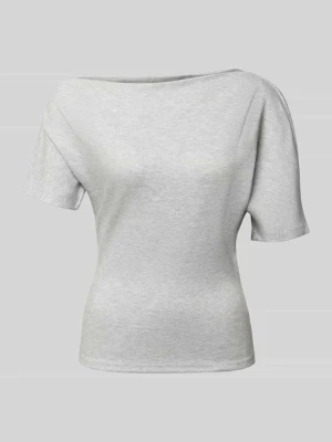 t-shirt o kroju regular fit z dodatkiem wiskozy model 'SILLY' Only Jasnoszary melanż