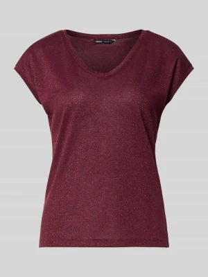 T-shirt o kroju regular fit z dodatkiem wiskozy model ‘SILVERY’ Only