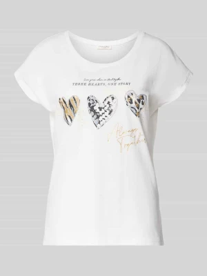 T-shirt o kroju regular fit z domieszką wiskozy Christian Berg Woman