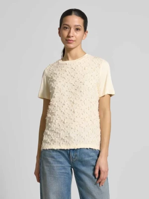 T-shirt o kroju regular fit z domieszką wiskozy comma