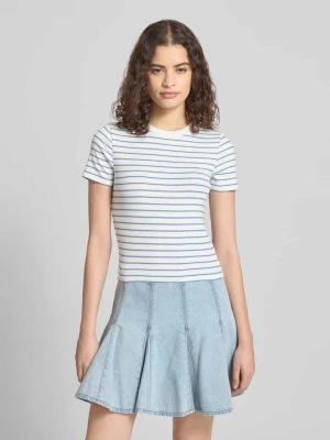 T-shirt o kroju regular fit z domieszką wiskozy model 'LUPE' Only