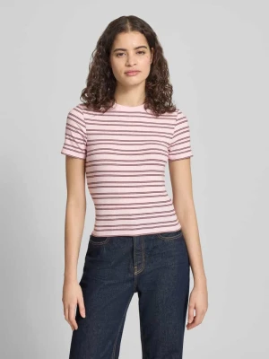 T-shirt o kroju regular fit z domieszką wiskozy model 'LUPE' Only