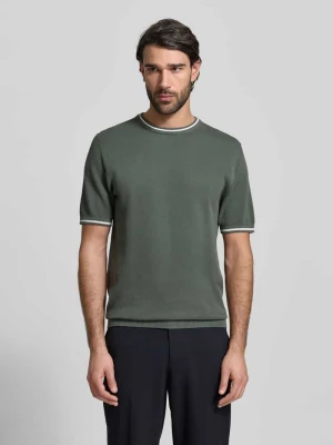 T-shirt o kroju regular fit z efektem dzianiny Christian Berg Men