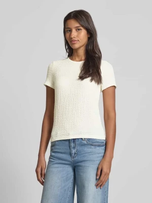 T-shirt o kroju regular fit z efektem marszczenia model ‘ELENE’ Vero Moda