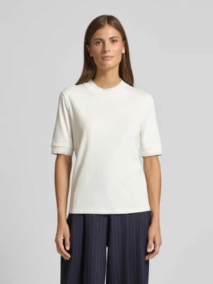 T-shirt o kroju regular fit z elastycznymi zakończeniami rękawów Marc Cain