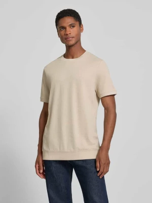 T-shirt o kroju regular fit z Mieszanka bawełny s.Oliver Beżowy