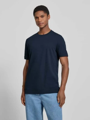 T-shirt o kroju regular fit z Mieszanka bawełny s.Oliver Granatowy