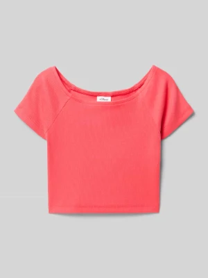 T-shirt o kroju regular fit z Mieszanka bawełny s.Oliver RED LABEL