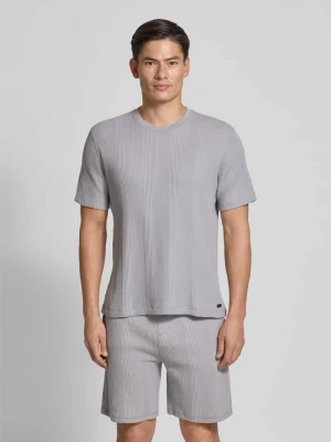 T-shirt o kroju regular fit z mieszanki bawełny Boss