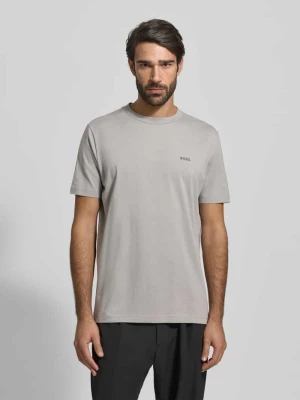 T-shirt o kroju regular fit z mieszanki bawełny Boss Jasnoszary