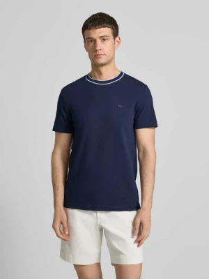 T-shirt o kroju regular fit z mieszanki bawełny Lacoste Niebieski