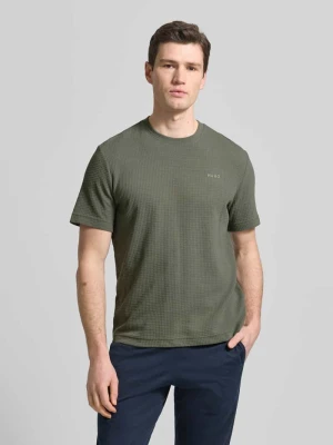 T-shirt o kroju regular fit z mieszanki bawełny model 'AUSTIN' HUGO