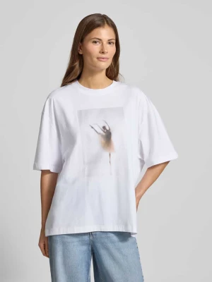 T-shirt o kroju regular fit z mieszanki bawełny model ‘C_EBOYS_1’ Boss Orange