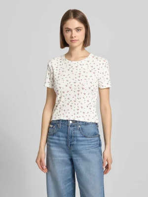 T-shirt o kroju regular fit z mieszanki bawełny model 'FENJA' Only Biały