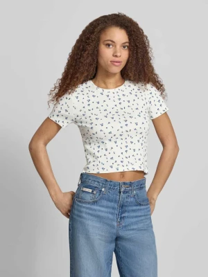 T-shirt o kroju regular fit z mieszanki bawełny model 'FENJA' Only Biały