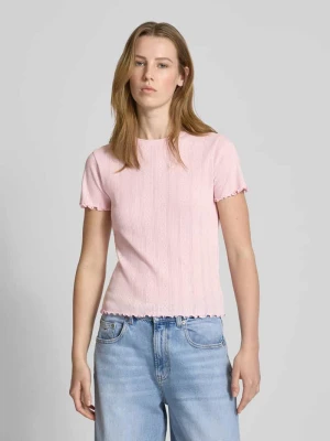 T-shirt o kroju regular fit z mieszanki bawełny model ‘FIA’ Pieces