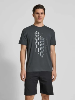 T-shirt o kroju regular fit z mieszanki bawełny model ‘GRX ZONE’ BOSS Green