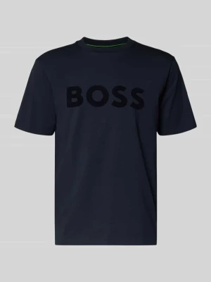 T-shirt o kroju regular fit z mieszanki bawełny model ‘ICONIC’ BOSS Green