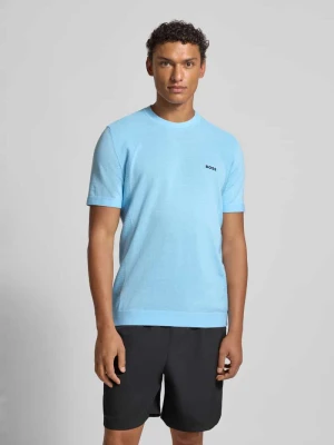 T-shirt o kroju regular fit z mieszanki bawełny model ‘MOMENTUM’ BOSS Green