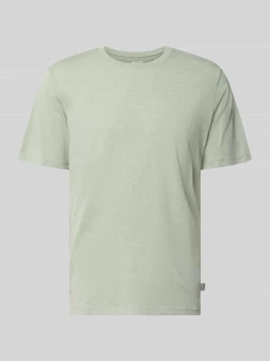 t-shirt o kroju regular fit z mieszanki bawełny model 'Organic' Jack&Jones Miętowy melanż