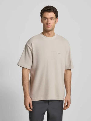 T-shirt o kroju regular fit z mieszanki bawełny model ‘TE_HIVE’ Boss Orange