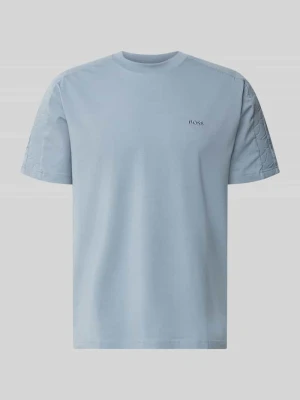 t-shirt o kroju regular fit z mieszanki bawełny model 'TS_Union Tape' Boss