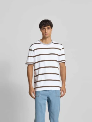 T-shirt o kroju regular fit z mieszanki bawełny Officine Générale Biały