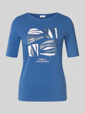 T-shirt o kroju regular fit z mieszanki bawełny s.Oliver RED LABEL