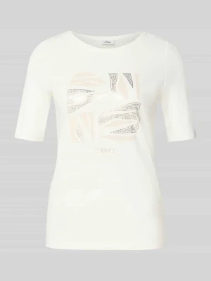 T-shirt o kroju regular fit z mieszanki bawełny s.Oliver RED LABEL